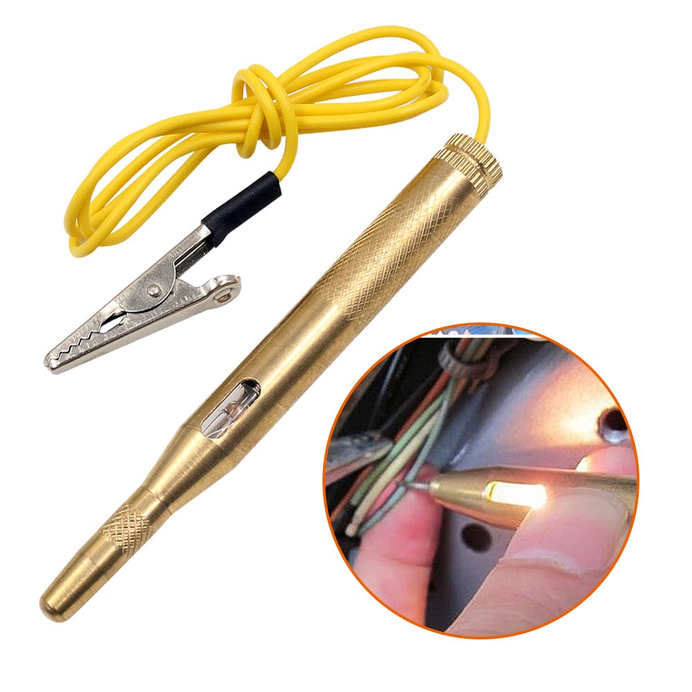 Circuit Test Pencil - 自動車ライト回路テスターランプ電圧 DC 6V 12V 24V 銅テストペン検出器プローブライトシステムテストプローブランプツール