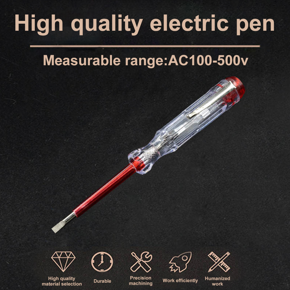 Circuit Test Pencil - 100-500V テストペンポータブルマイナスドライバー電動工具ハンドツール LED 電圧テスター多目的非接触回路テストペン