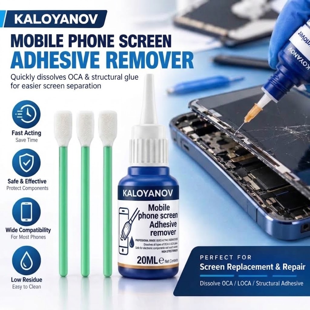 Electronics Repair Manual - 携帯電話画面の接着剤除去用精密針、平綿棒、LCDガラス分解用接着剤クリーナー、修理用ハンドツールキット