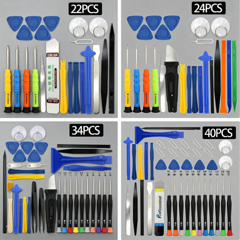 Electronics Repair Manual - 多機能修理キット 22/24/34/40 ピースセットゲームコンソール携帯電話ドライバーツール分解と修理に使用