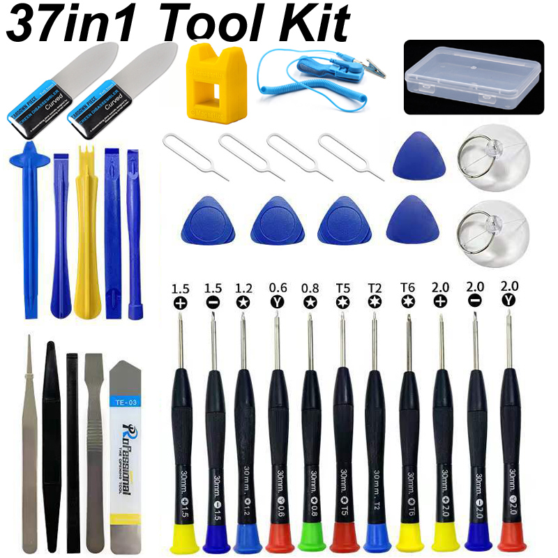 Electronics Repair Manual - 28/37/44 in1 ネジドライバースパッジャーこじ開け修復ツールキット携帯電話 iPhone Android 交換