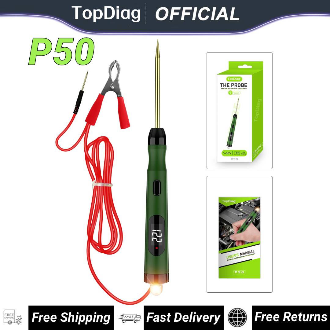 Circuit Test Pencil - 回路テストペン JDiag Topdiag P50 5V-30V 車用電気回路テスタープローブ
