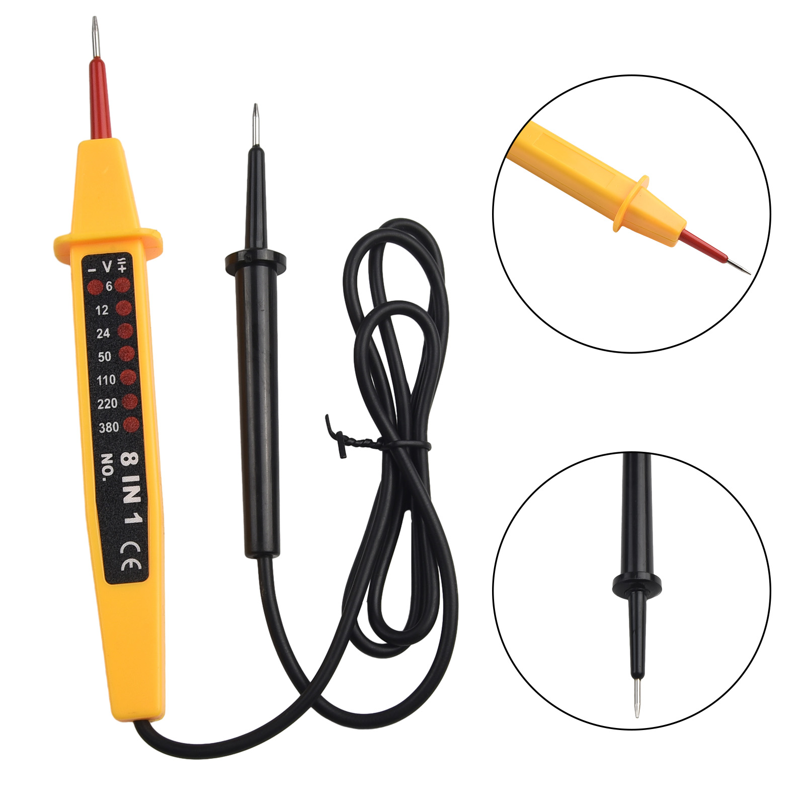 Circuit Test Pencil - 高精度電圧テスター電気ペン回路検出器テスター 6-380V 50-500Hz LED ライト付き電気技師テストツール