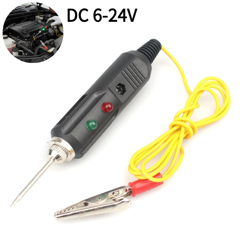 Circuit Test Pencil - 車用電圧テスターペン 6V-24V DC、テストプローブ針付き自動車回路電気テスター、ヒューズリレーライト診断用