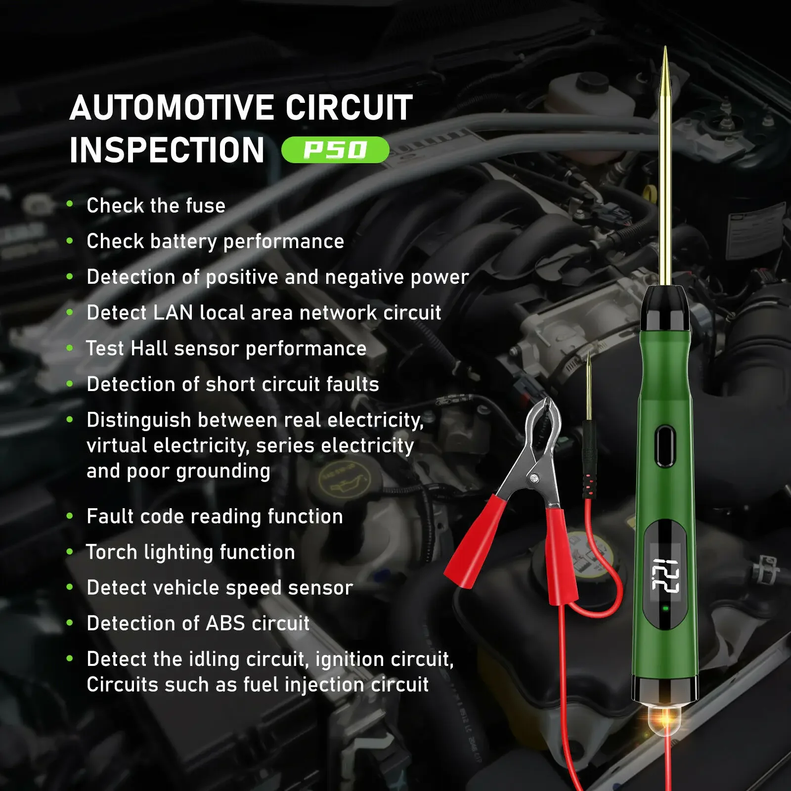 電圧テストペン P50 車用電気回路テスター 多機能プローブ - Circuit Test Pencil のレビューと価格