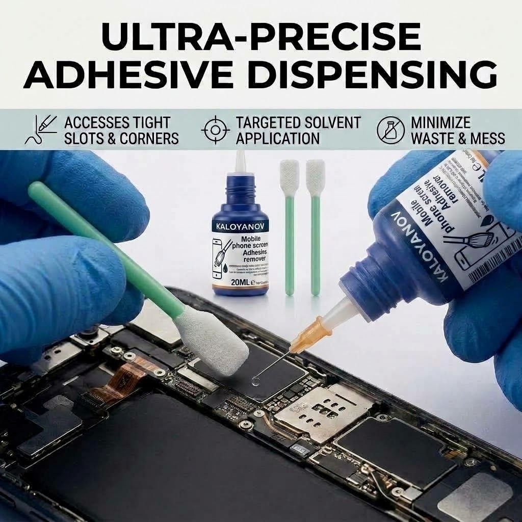 携帯電話画面の接着剤除去用精密針、平綿棒、LCDガラス分解用 - Electronics Repair Manual のレビューと価格