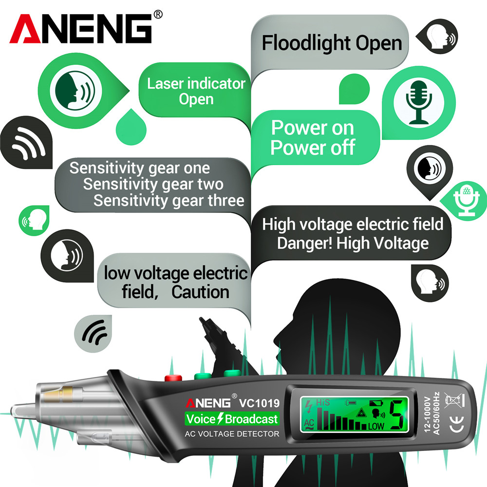 テスターペン非接触音声放送検出器メーター ANENG VC1 - Circuit Test Pencil のレビューと価格