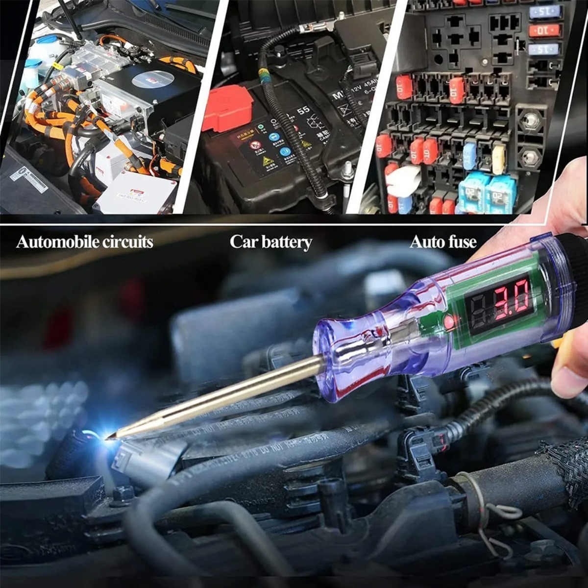車トラック電圧回路テスター 6V 12V 24V 自動車診断 - Circuit Test Pencil のレビューと価格